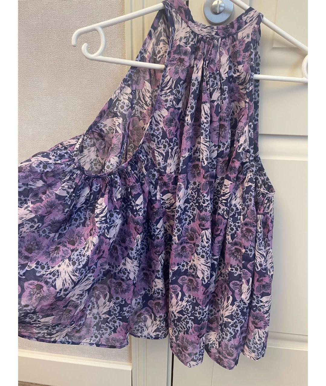 ISABEL MARANT ETOILE Фиолетовая хлопковая блузы, фото 4