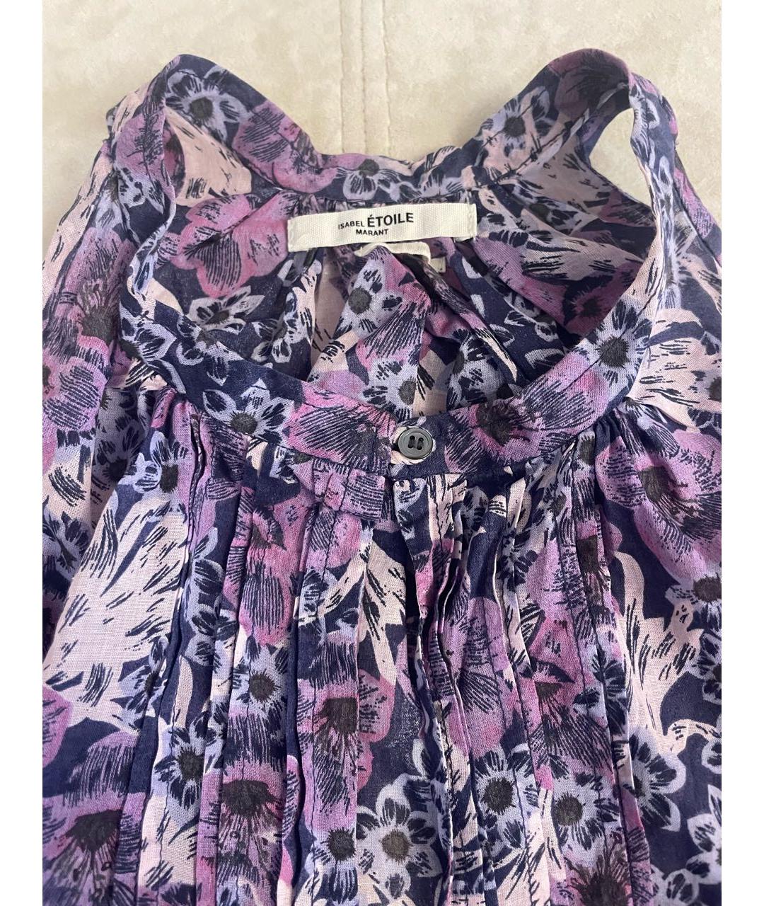 ISABEL MARANT ETOILE Фиолетовая хлопковая блузы, фото 3