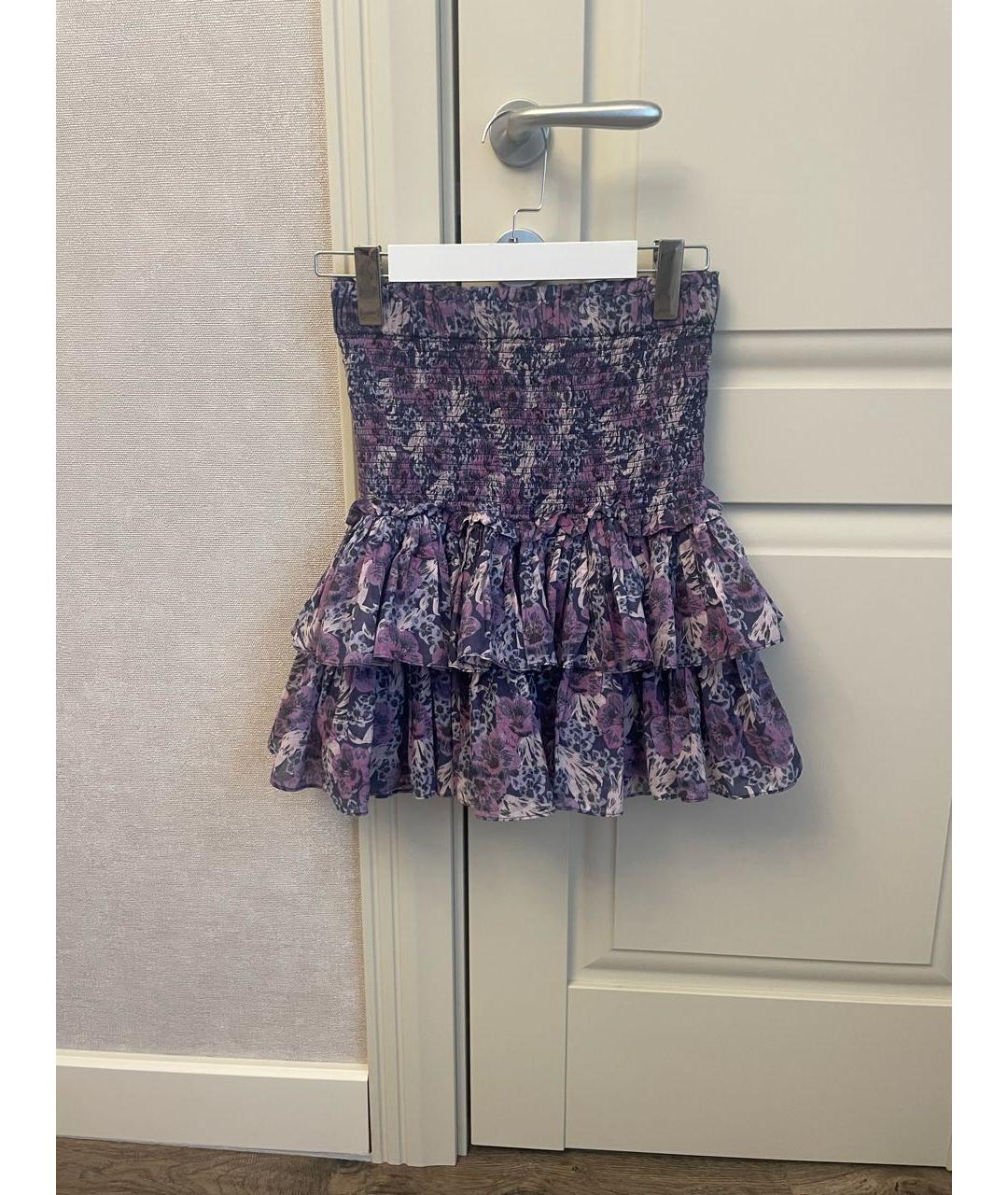 ISABEL MARANT ETOILE Фиолетовая хлопковая юбка мини, фото 7