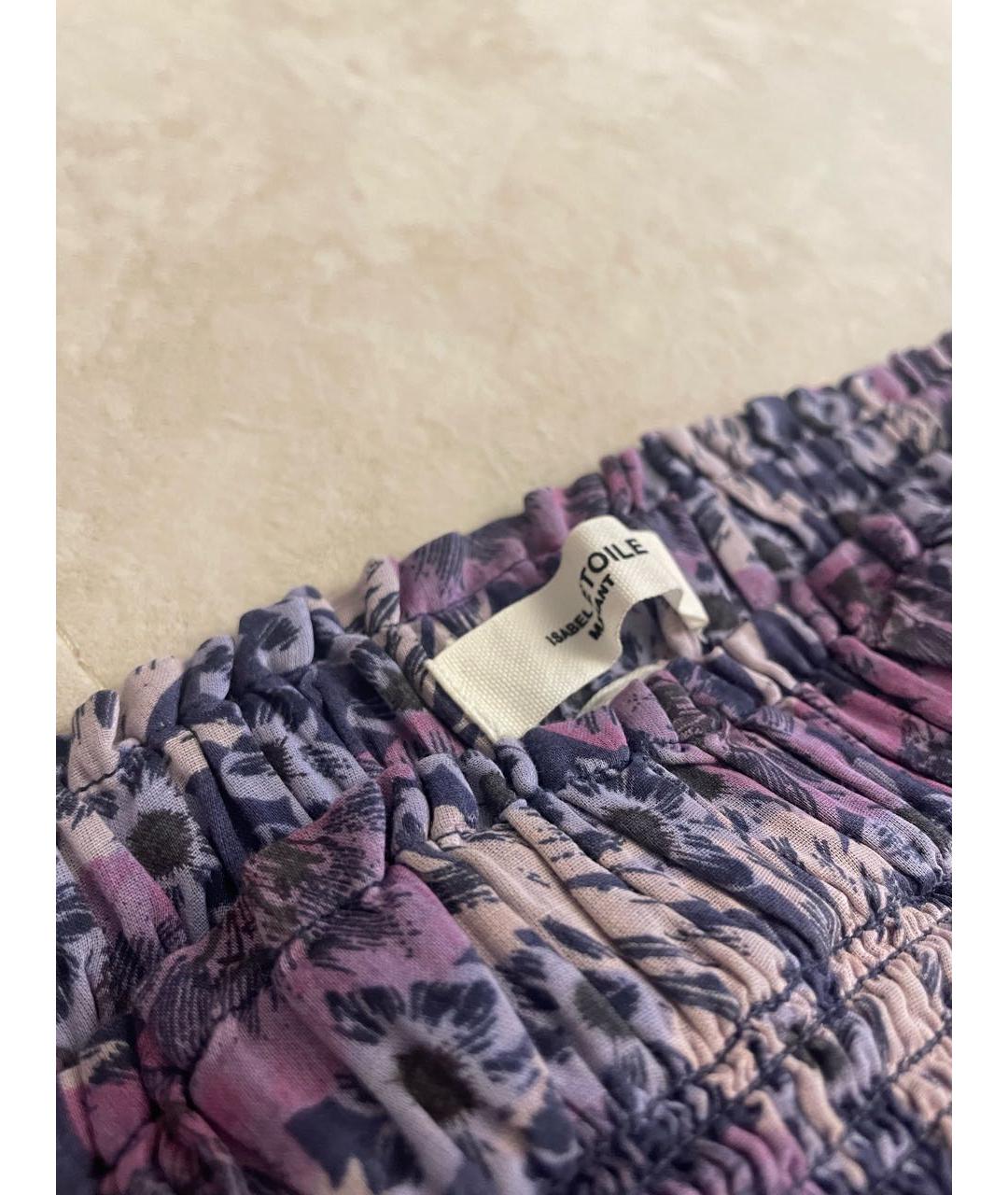 ISABEL MARANT ETOILE Фиолетовая хлопковая юбка мини, фото 3