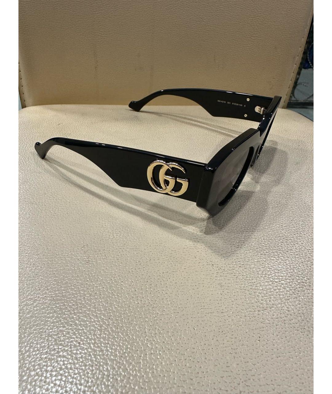 GUCCI Черные пластиковые солнцезащитные очки, фото 2