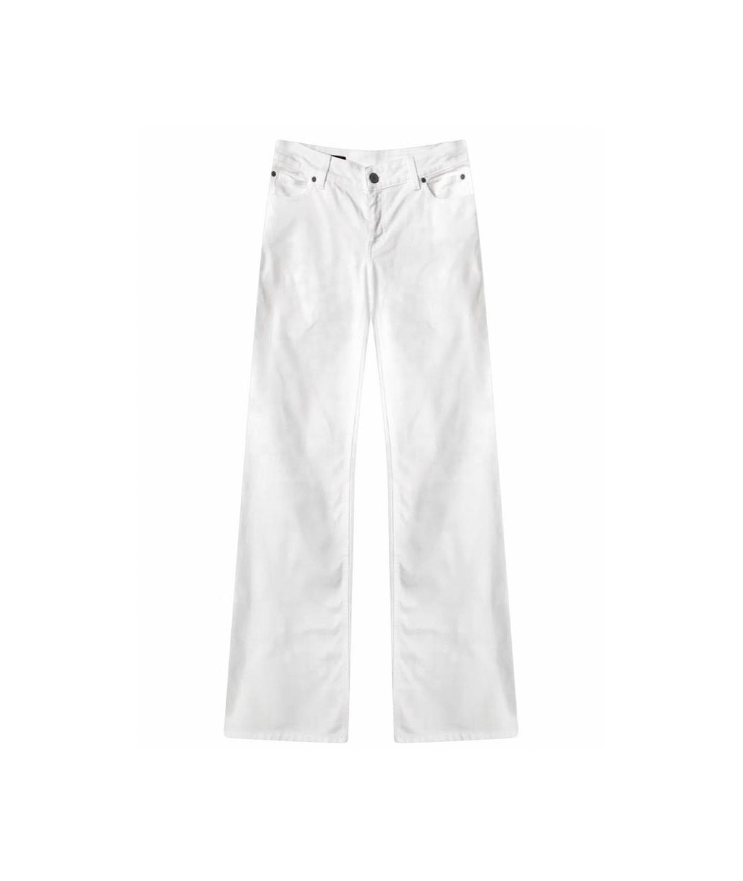 GUCCI Белые хлопковые прямые джинсы, фото 1