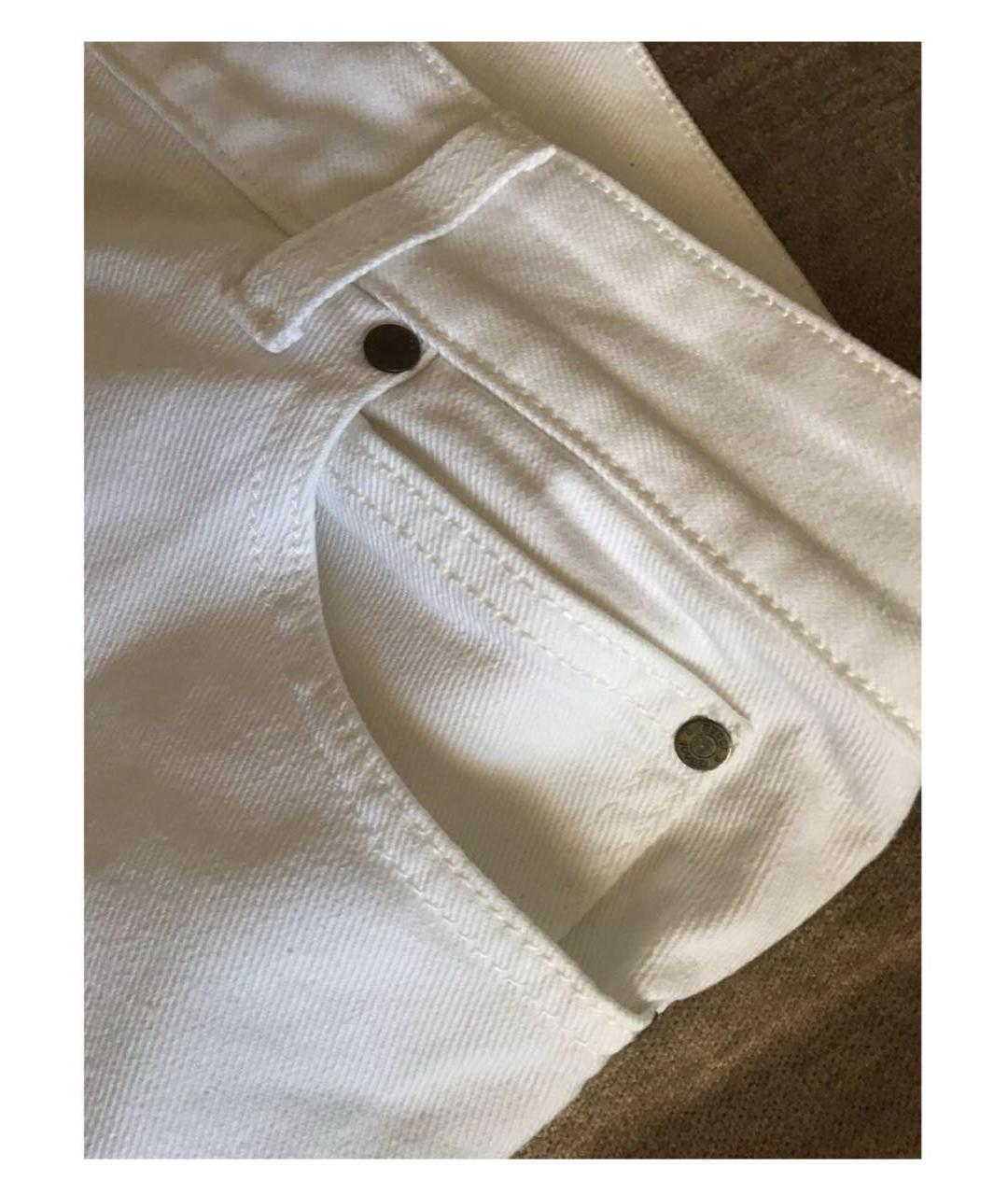 GUCCI Белые хлопковые прямые джинсы, фото 5
