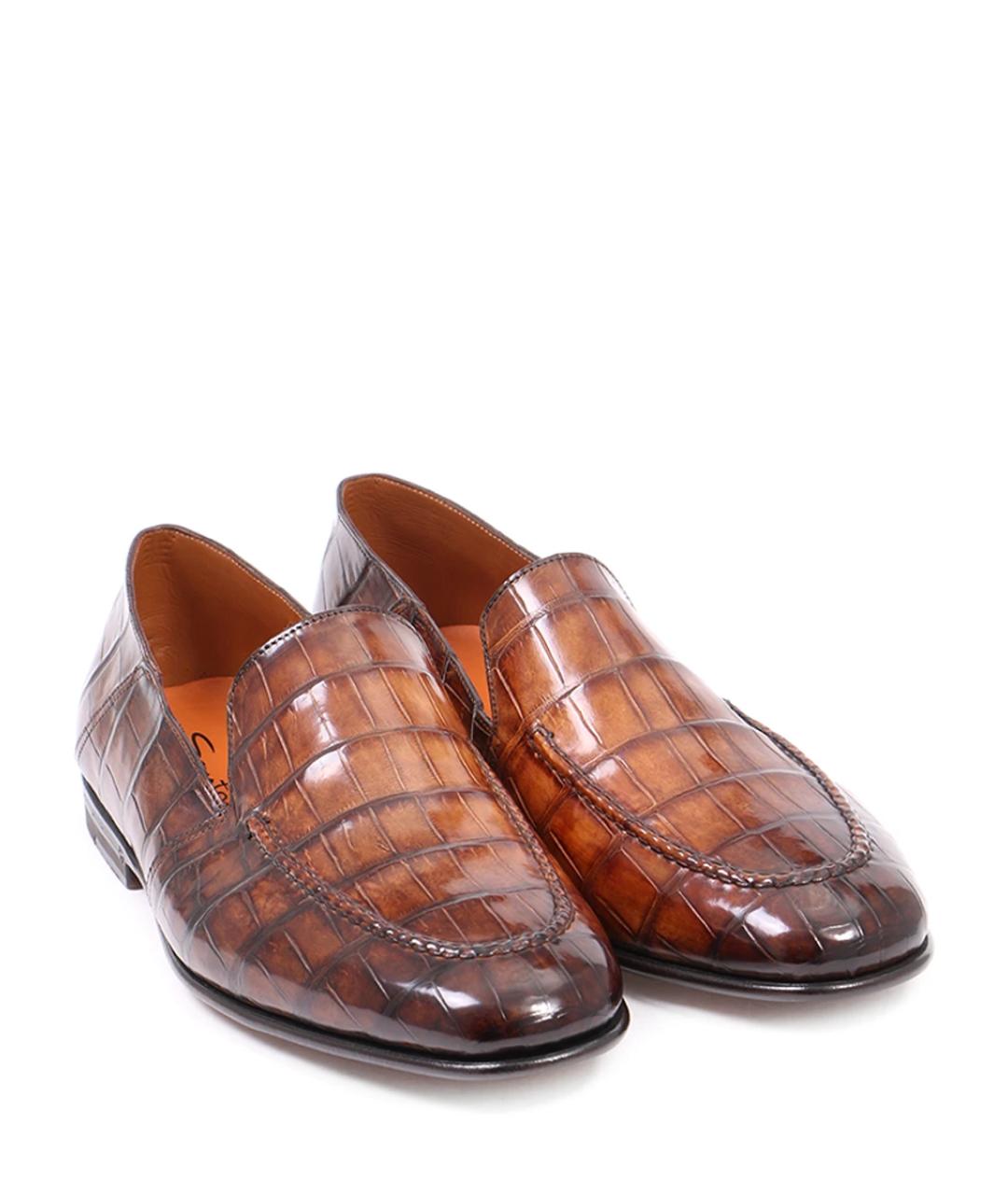 SANTONI Коричневые лоферы, фото 2