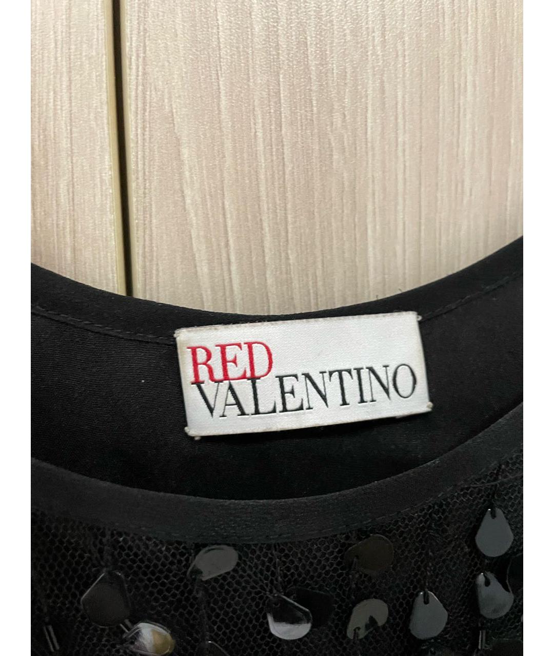 RED VALENTINO Черное коктейльное платье, фото 2