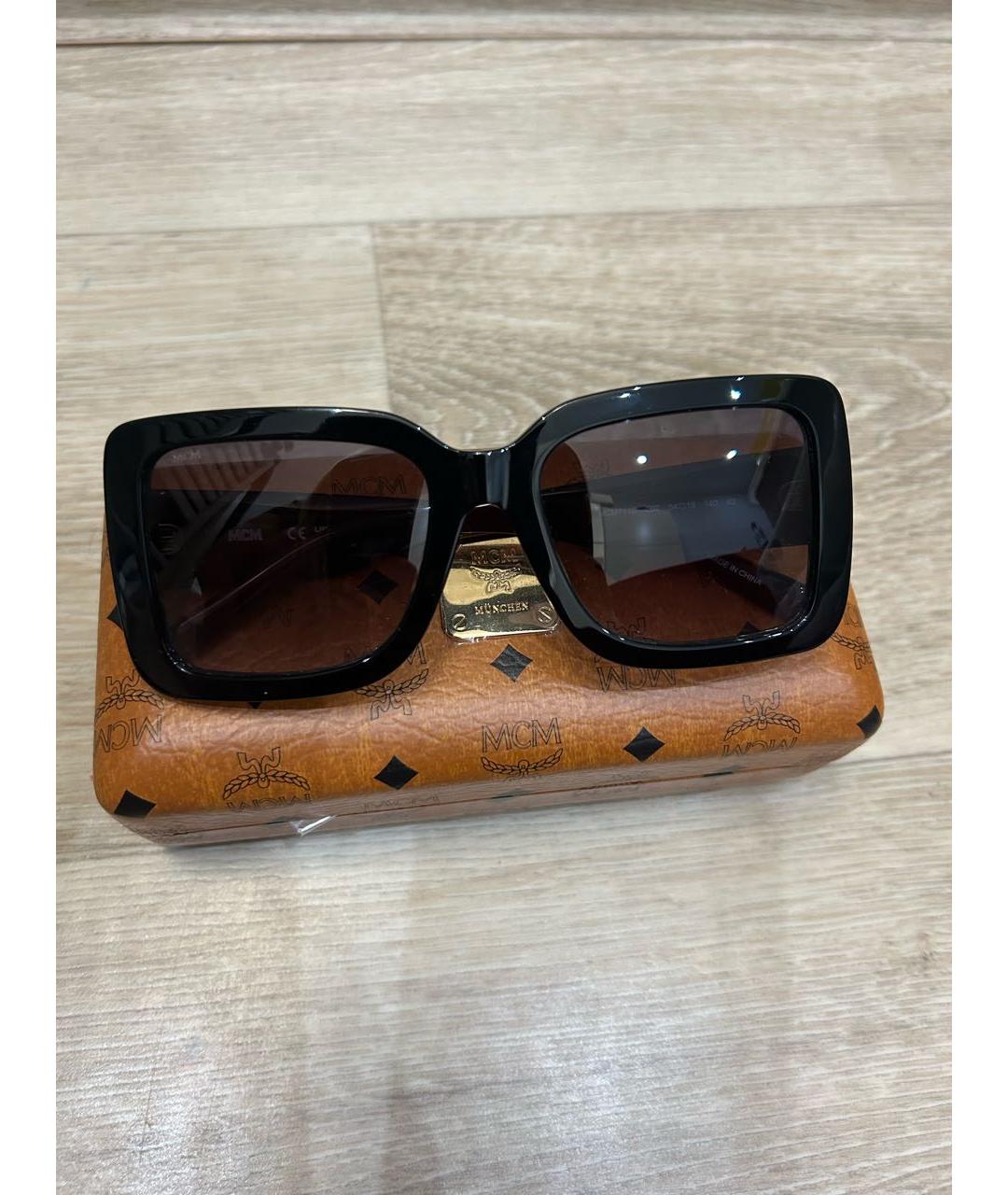 MCM Черные пластиковые солнцезащитные очки, фото 2