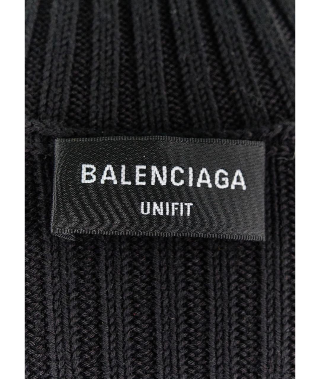 BALENCIAGA Черный хлопковый джемпер / свитер, фото 3