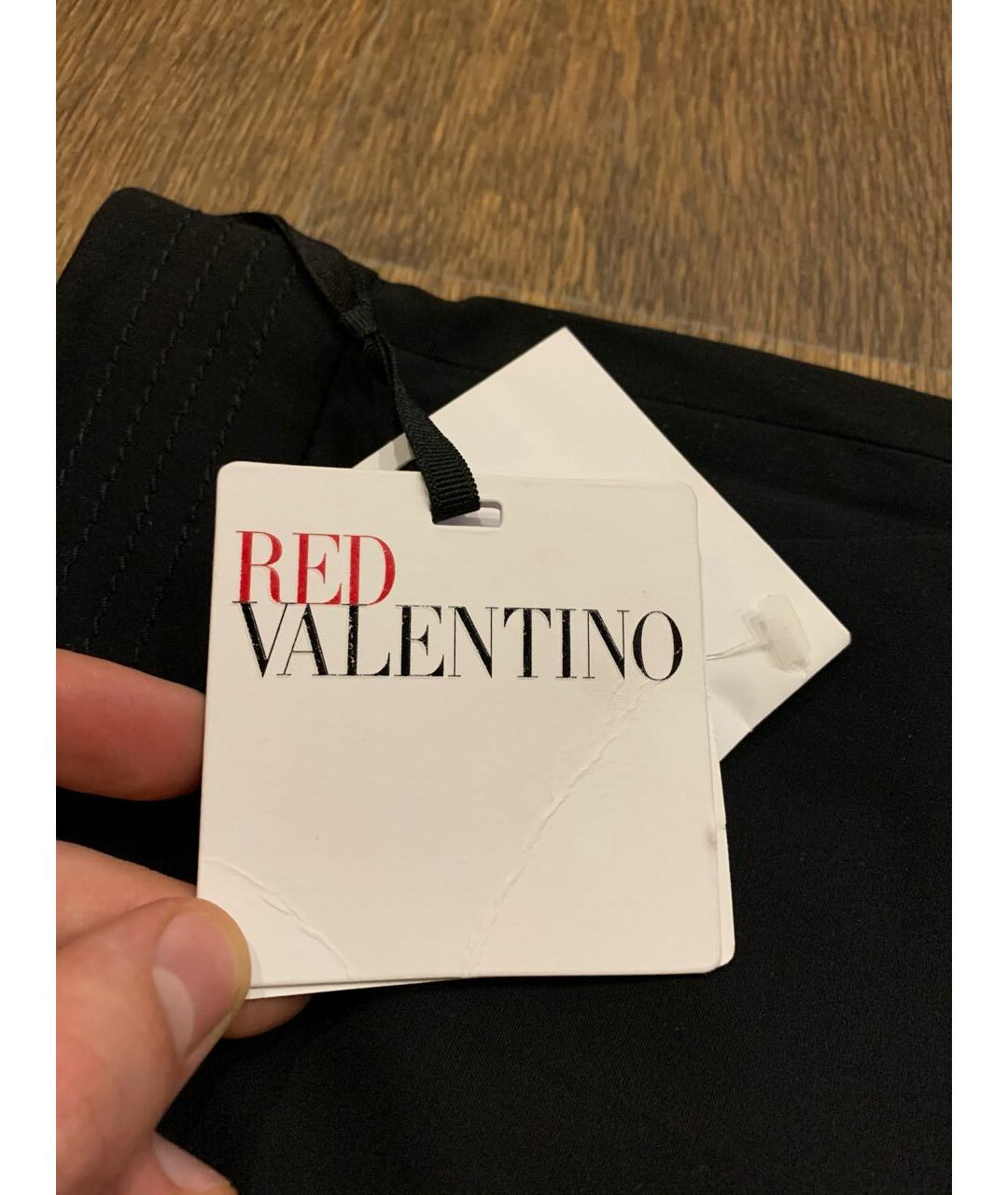 RED VALENTINO Черные вискозные брюки широкие, фото 4