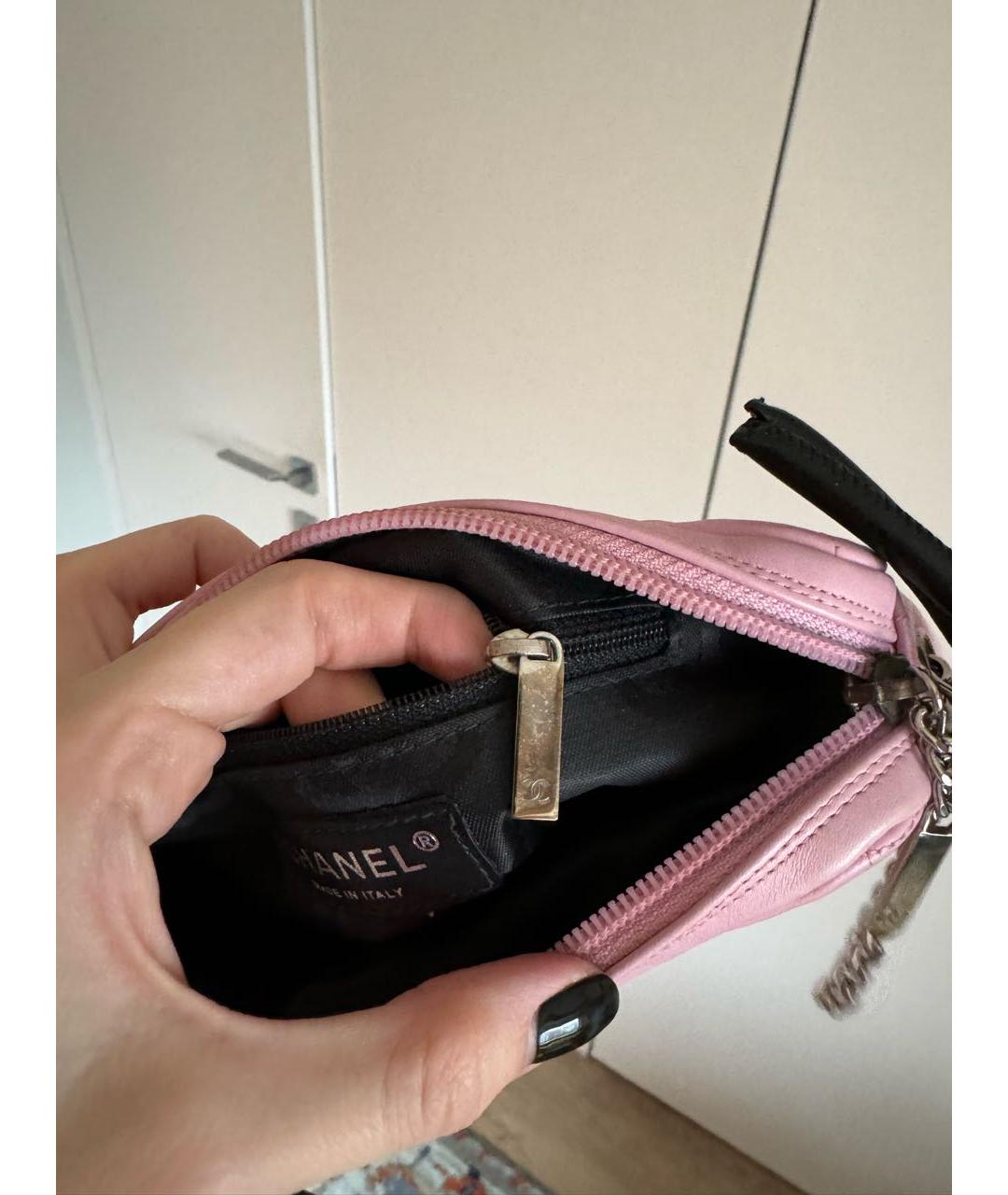 CHANEL PRE-OWNED Розовая кожаная сумка через плечо, фото 7