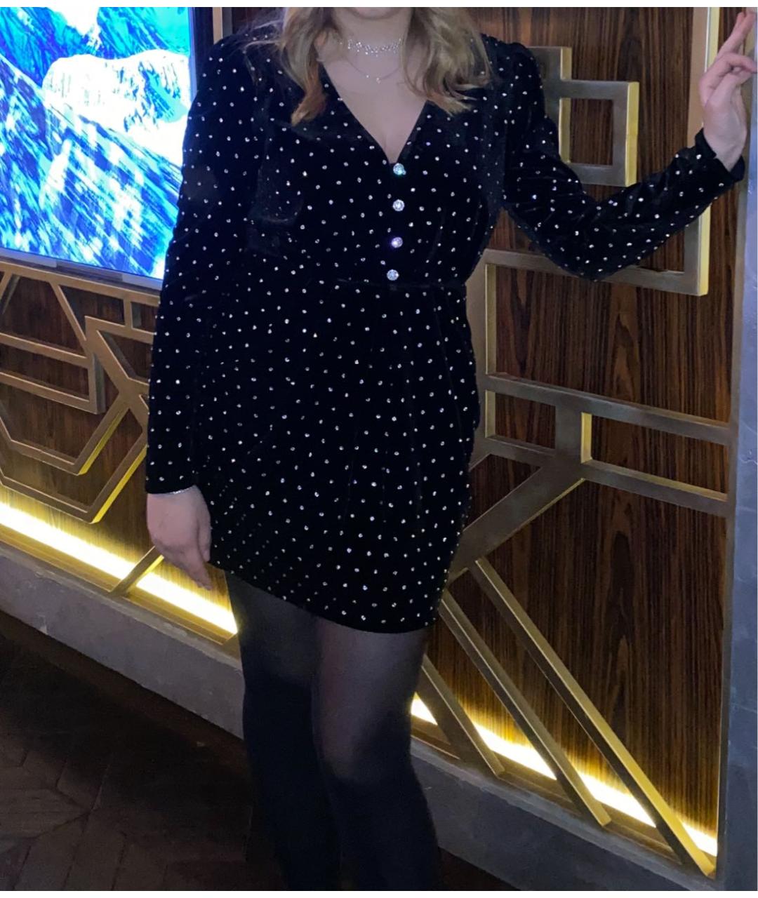 SELF-PORTRAIT Черное полиэстеровое вечернее платье, фото 6