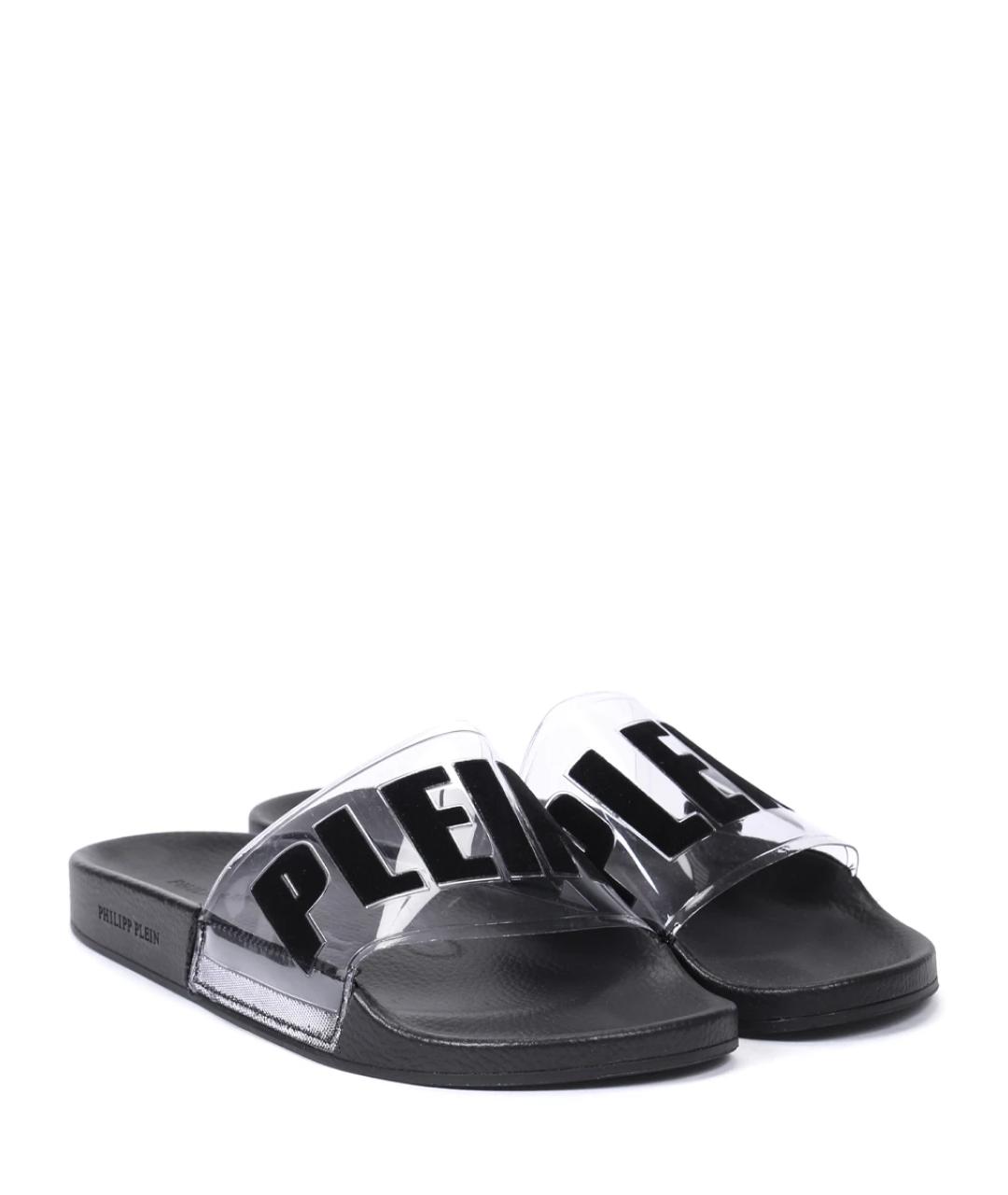 PHILIPP PLEIN Черные шлепанцы, фото 2