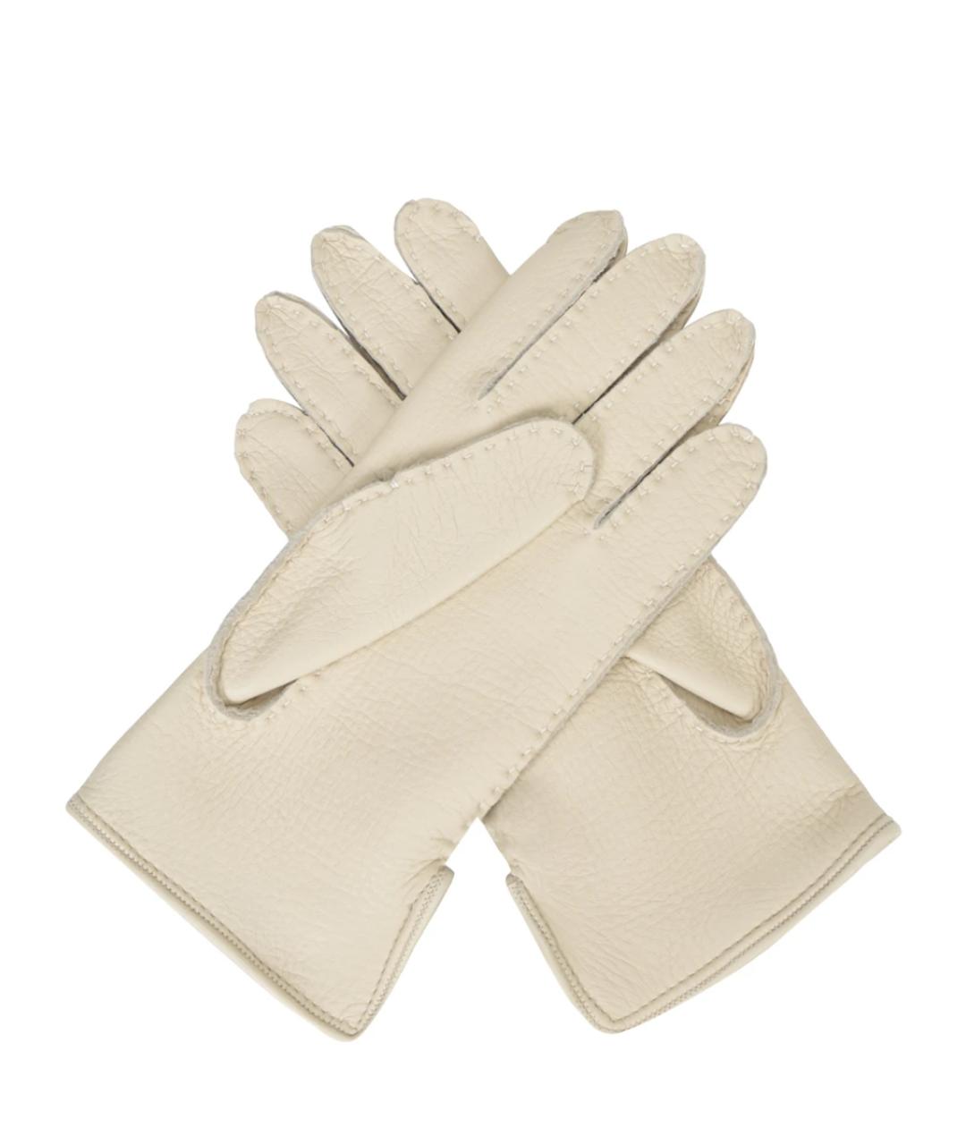 KITON Бежевые перчатки, фото 2