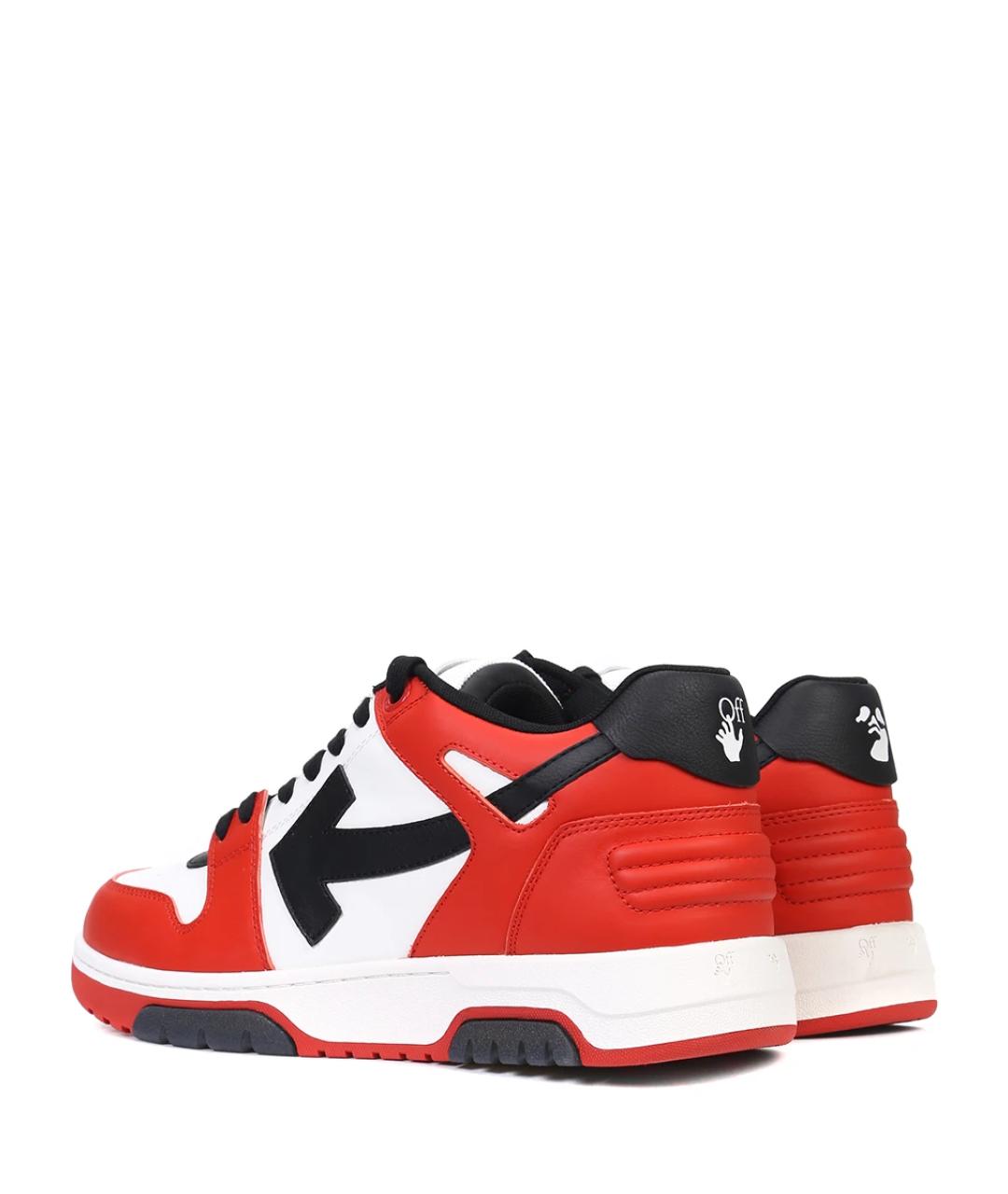 OFF-WHITE Красные низкие кроссовки / кеды, фото 4