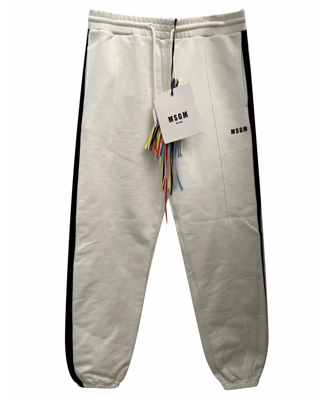 MSGM Белые хлопковые спортивные брюки и шорты, фото 1