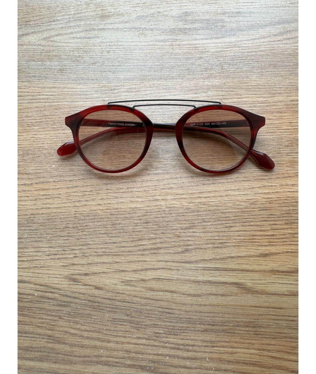 GIANFRANCO FERRE Бордовые пластиковые солнцезащитные очки, фото 6