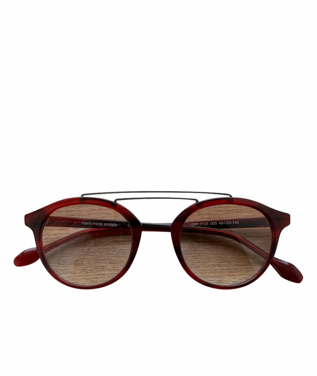 GIANFRANCO FERRE Бордовые пластиковые солнцезащитные очки, фото 1