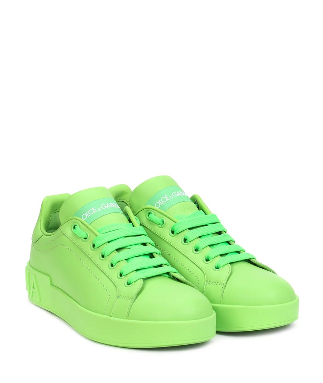 DOLCE&GABBANA Зеленые кеды, фото 2