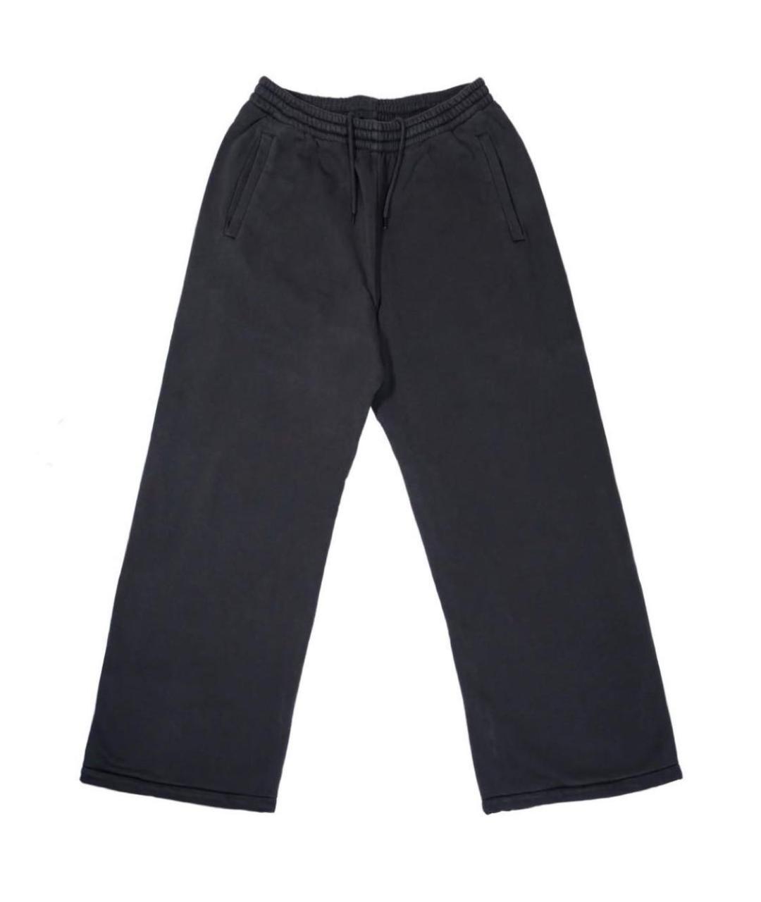 YEEZY Черные хлопковые брюки широкие, фото 1