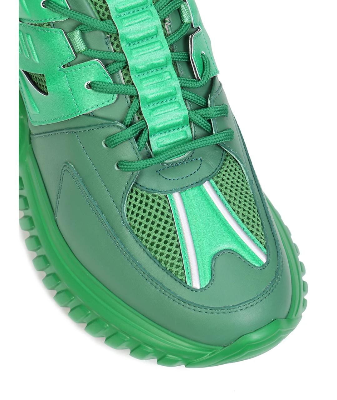 PHILIPP PLEIN Зеленые низкие кроссовки / кеды, фото 5