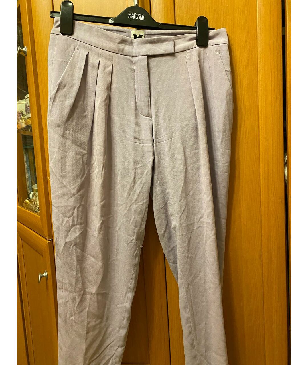 M MISSONI Фиолетовые шелковые прямые брюки, фото 5