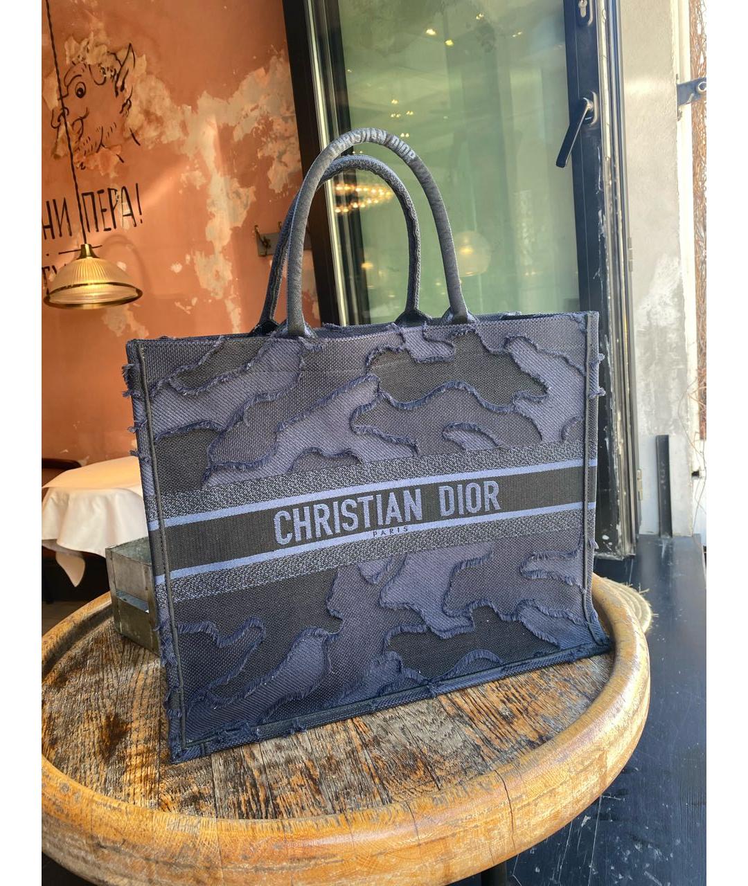 CHRISTIAN DIOR PRE-OWNED Темно-синяя сумка тоут, фото 3