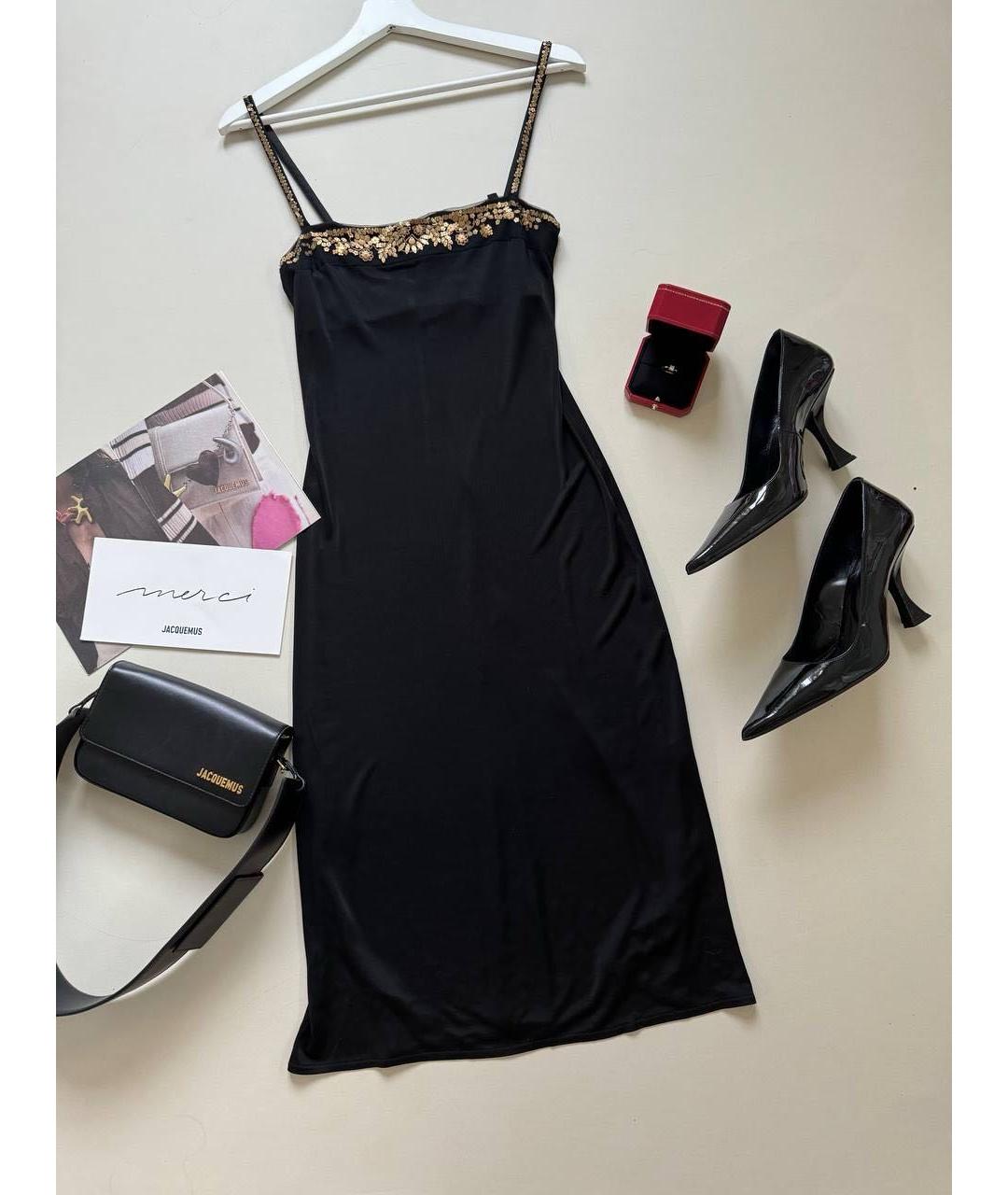 LA PERLA Черное полиамидовое коктейльное платье, фото 6