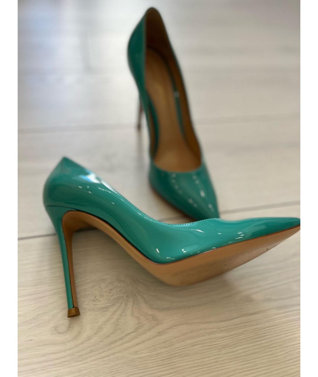 GIANVITO ROSSI Зеленые туфли из лакированной кожи, фото 3