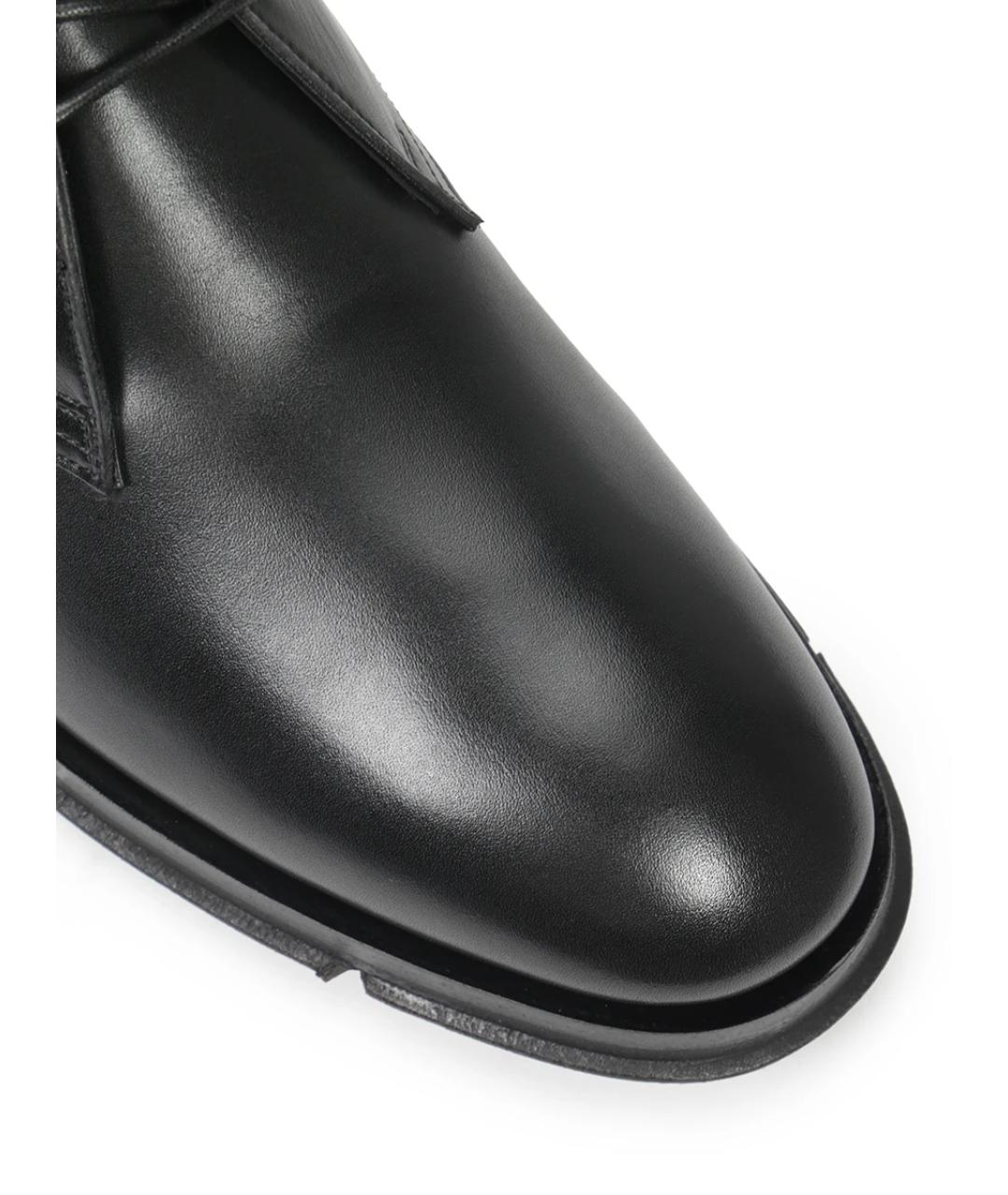 SANTONI Черные низкие ботинки, фото 5