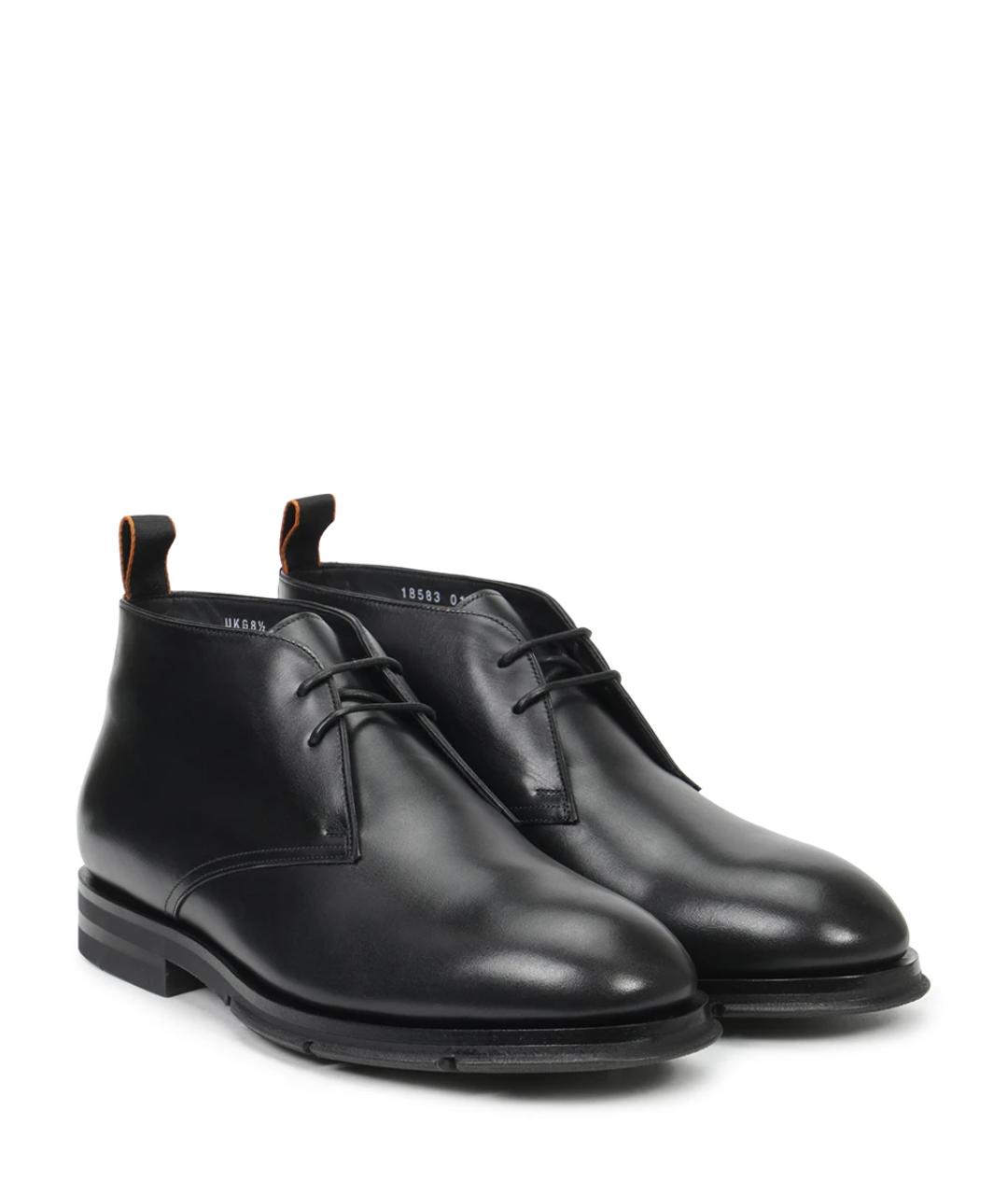 SANTONI Черные низкие ботинки, фото 2