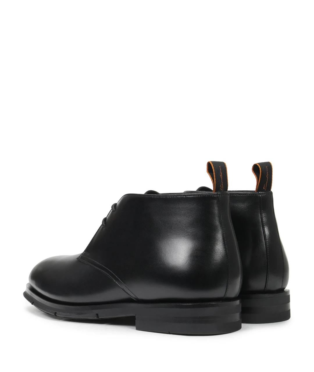 SANTONI Черные низкие ботинки, фото 4