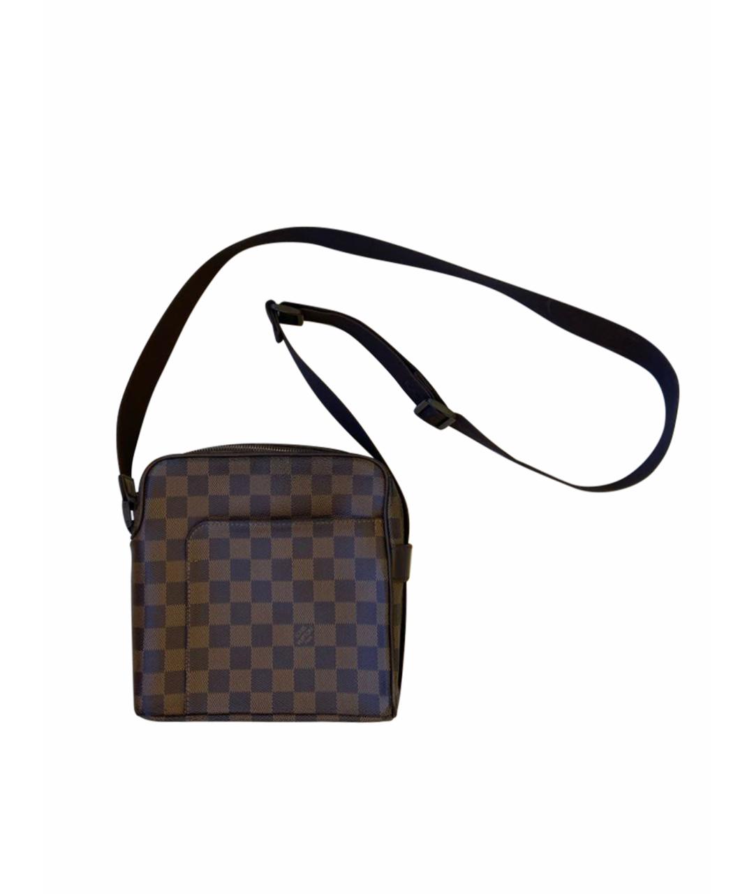 LOUIS VUITTON PRE-OWNED Коричневая кожаная сумка на плечо, фото 1