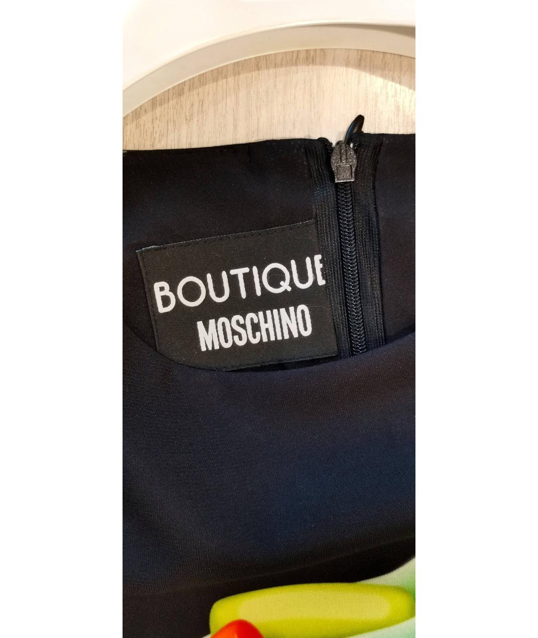 BOUTIQUE MOSCHINO Мульти полиэстеровое коктейльное платье, фото 3