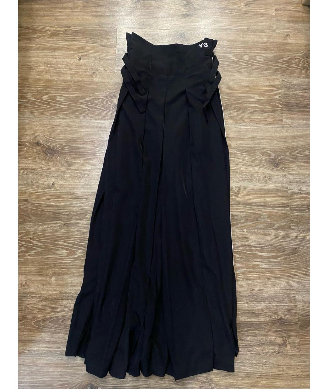Y-3 Черная полиэстеровая юбка макси, фото 8