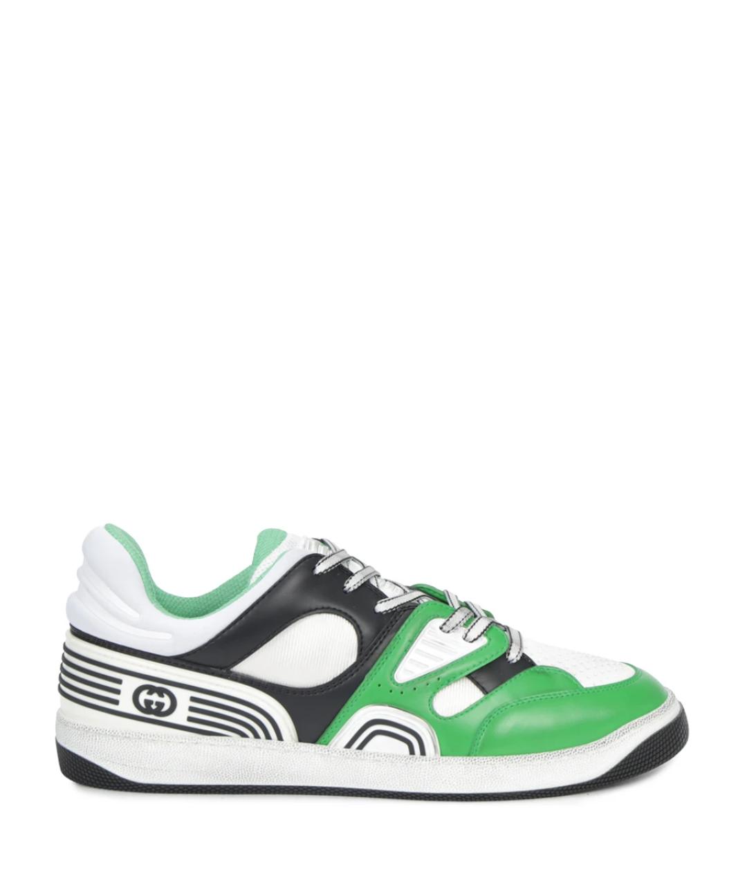 GUCCI Зеленые низкие кроссовки / кеды, фото 1