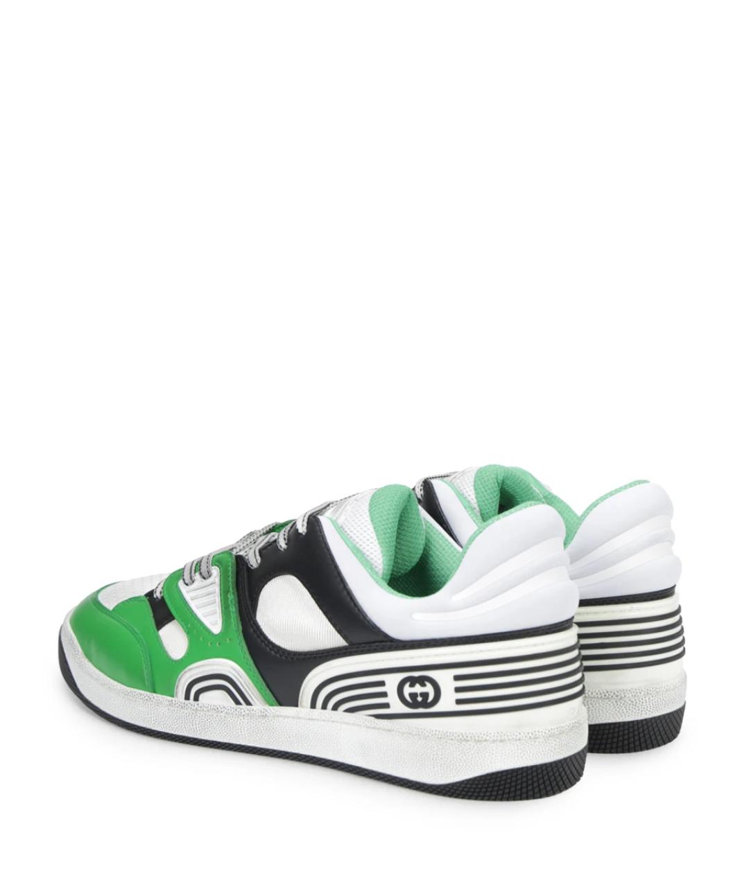 GUCCI Зеленые низкие кроссовки / кеды, фото 4
