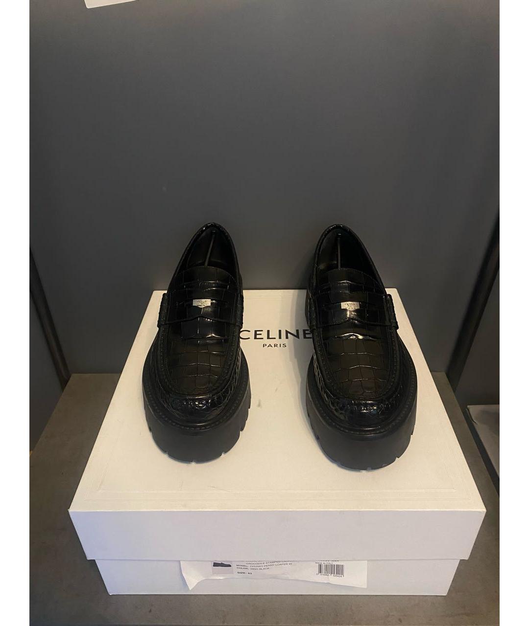 CELINE PRE-OWNED Черные кожаные лоферы, фото 2