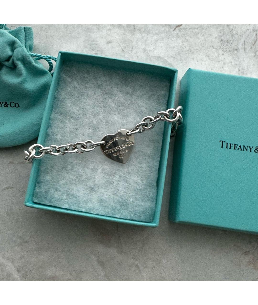 TIFFANY&CO Серебрянный серебряный браслет, фото 5
