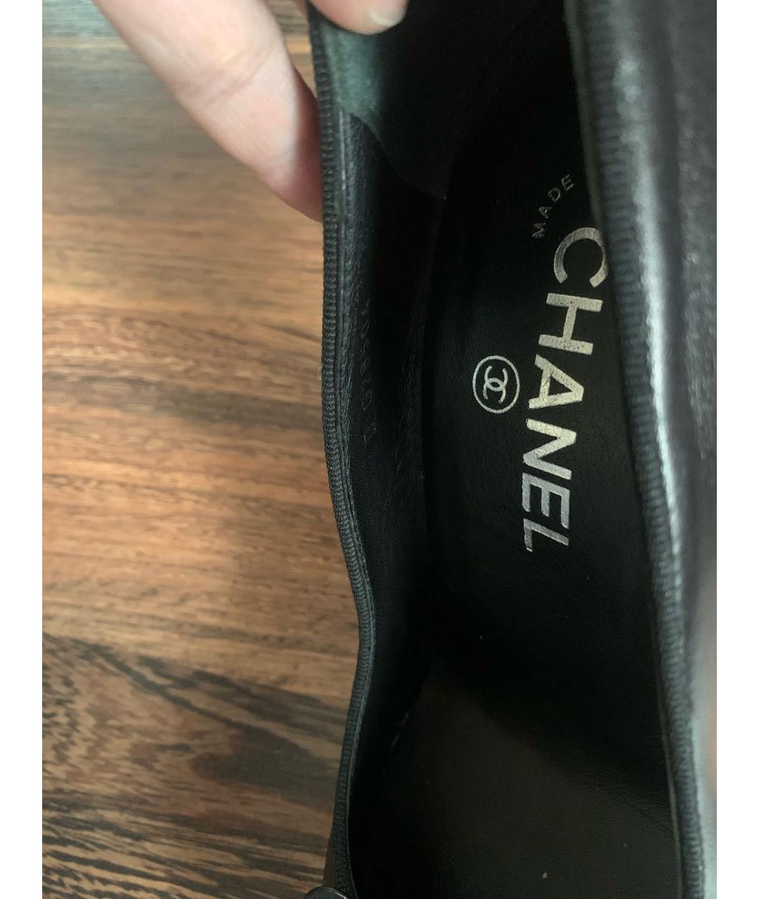 CHANEL PRE-OWNED Черные кожаные туфли, фото 6