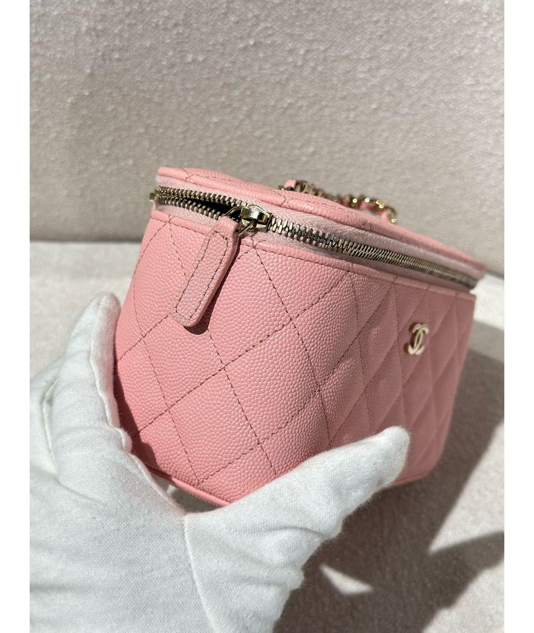 CHANEL PRE-OWNED Розовая кожаная сумка через плечо, фото 6