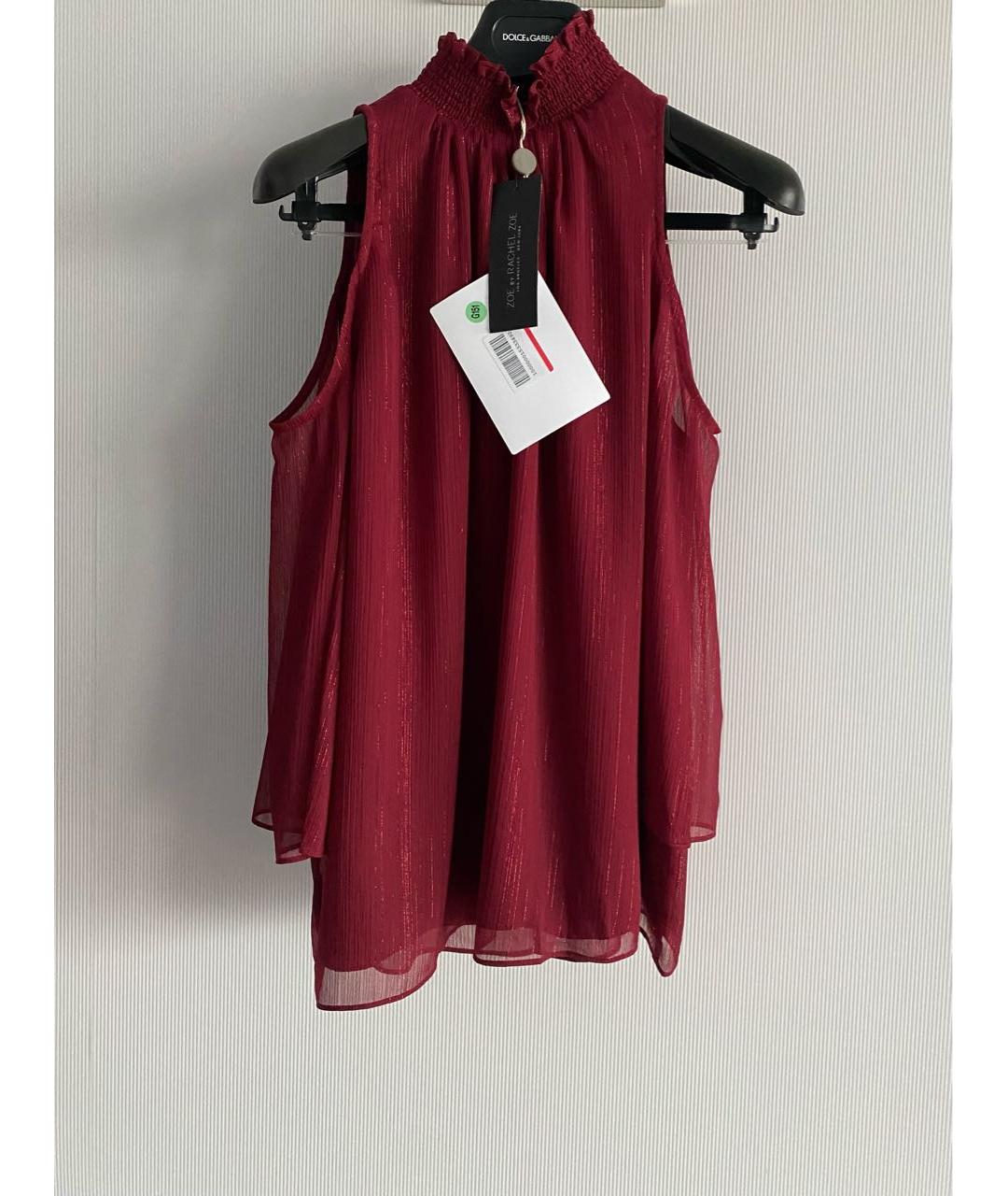 RACHEL ZOE Красная полиэстеровая блузы, фото 4