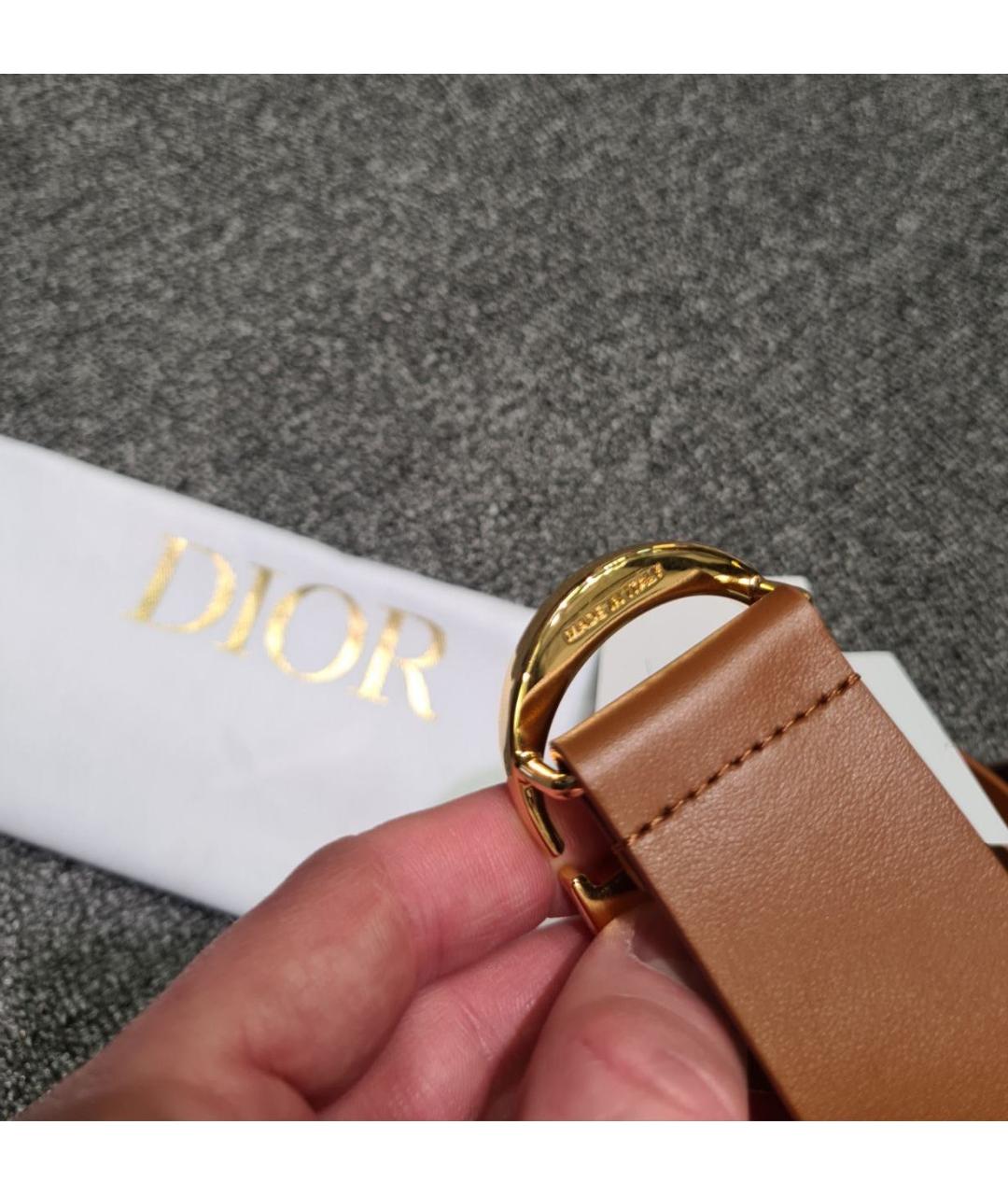 CHRISTIAN DIOR PRE-OWNED Коричневый кожаный ремень, фото 7