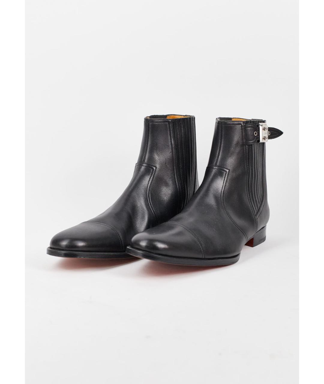 HERMES PRE-OWNED Черные кожаные высокие ботинки, фото 3