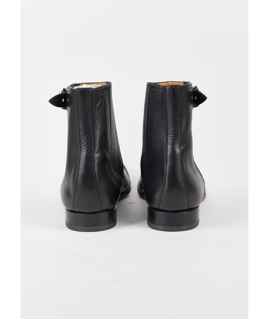 HERMES PRE-OWNED Черные кожаные высокие ботинки, фото 4