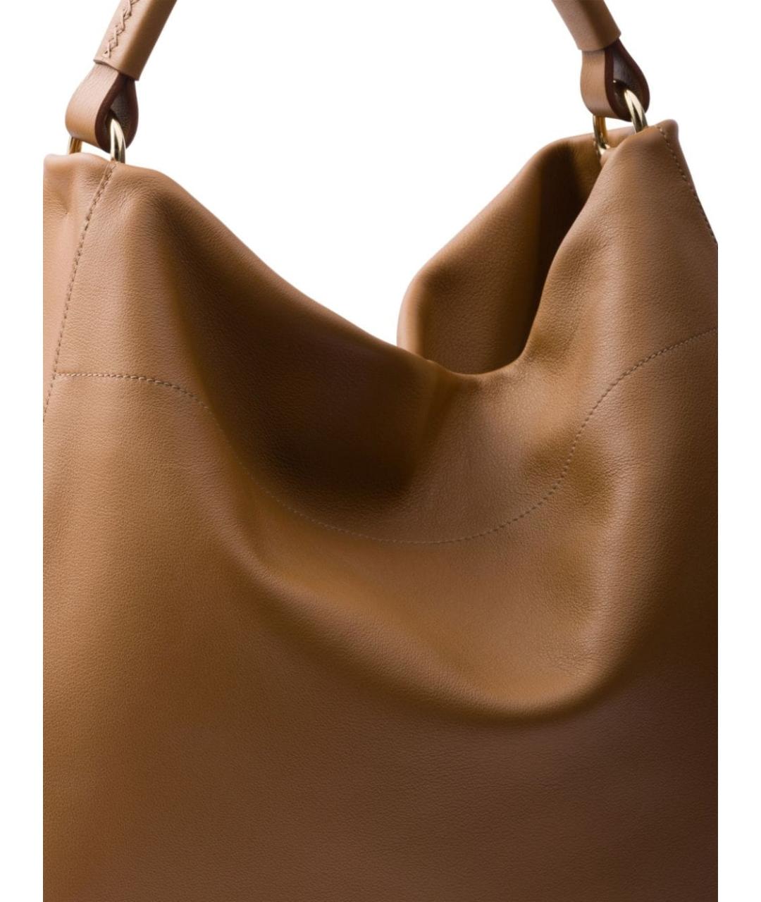 PRADA Бежевая кожаная сумка через плечо, фото 6