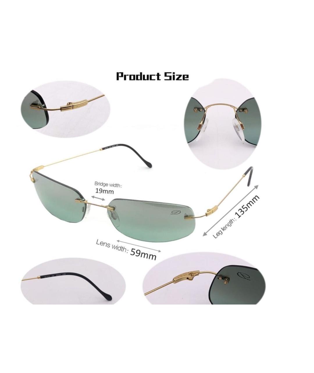 DUPONT Зеленые металлические солнцезащитные очки, фото 8