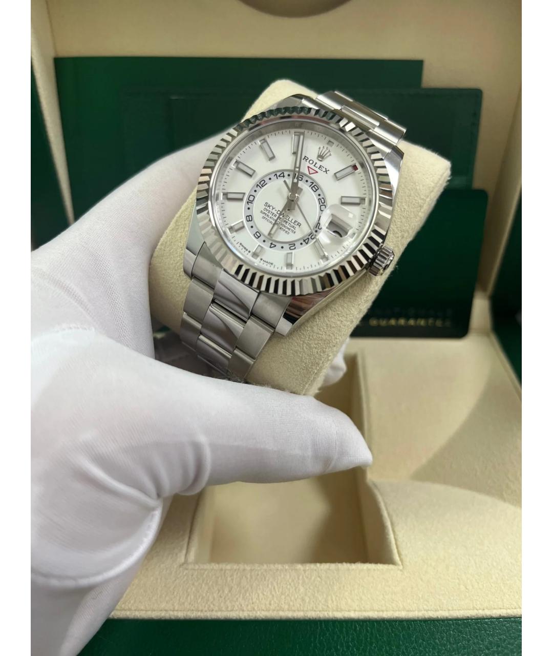 ROLEX Серебряные часы из белого золота, фото 2