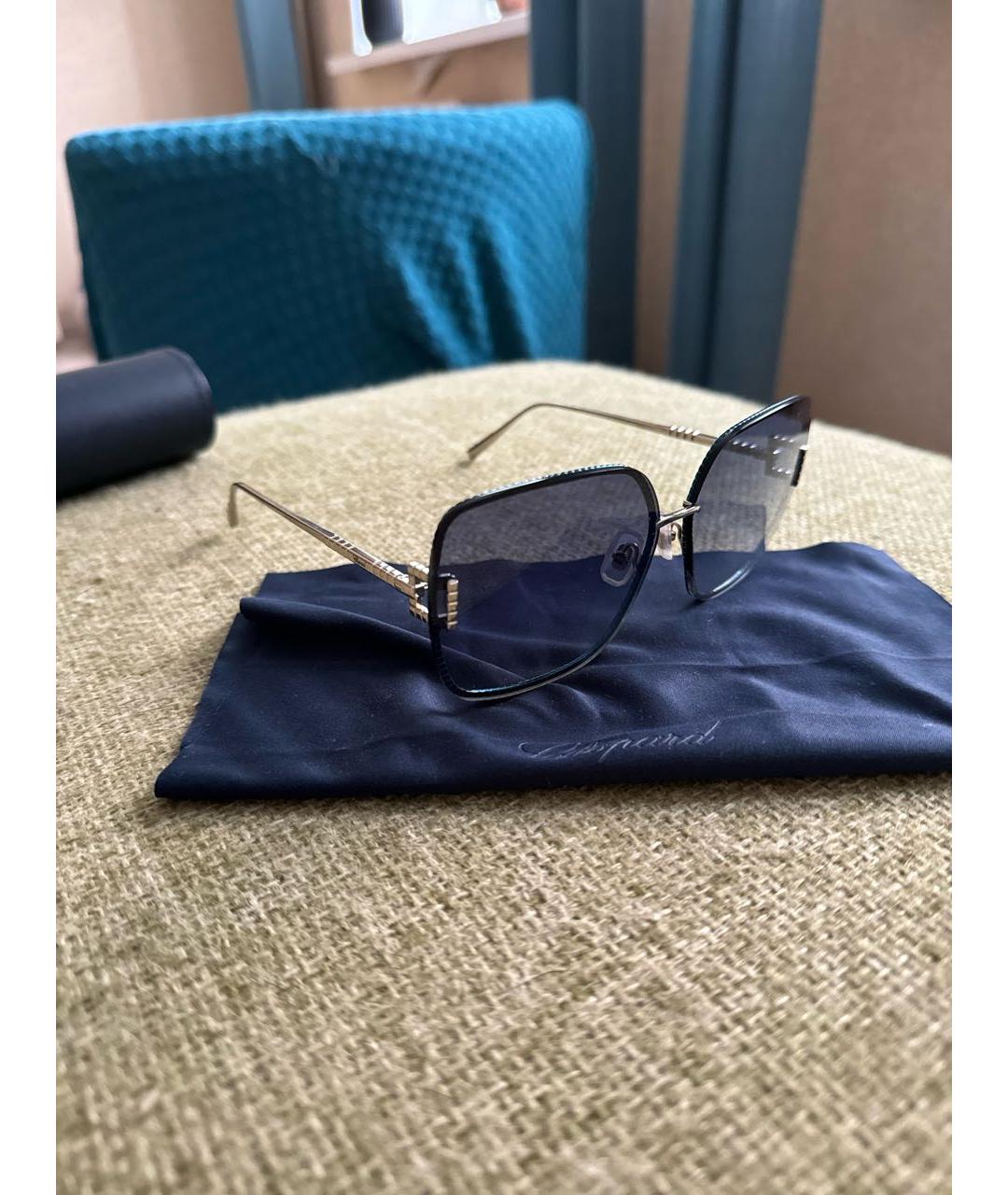 CHOPARD Темно-синие пластиковые солнцезащитные очки, фото 2
