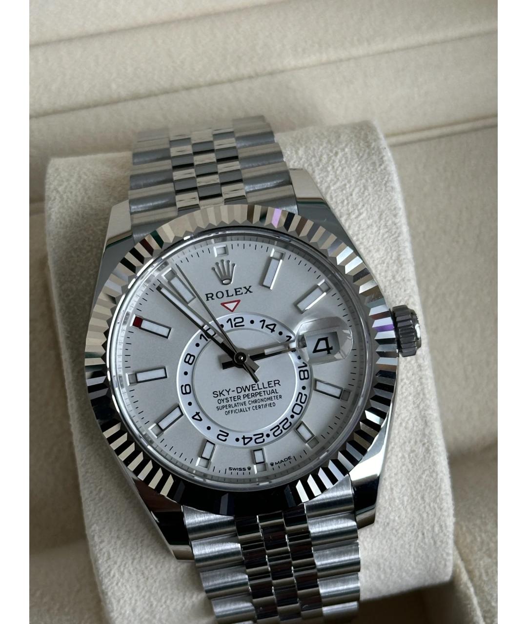 ROLEX Серебряные часы из белого золота, фото 2