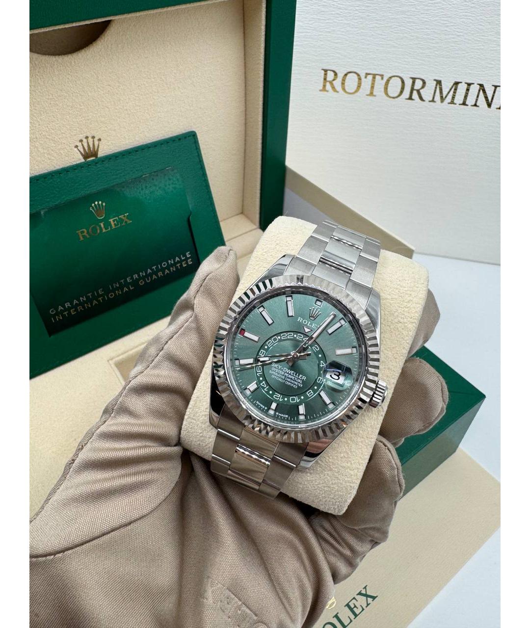 ROLEX Серебряные часы из белого золота, фото 3