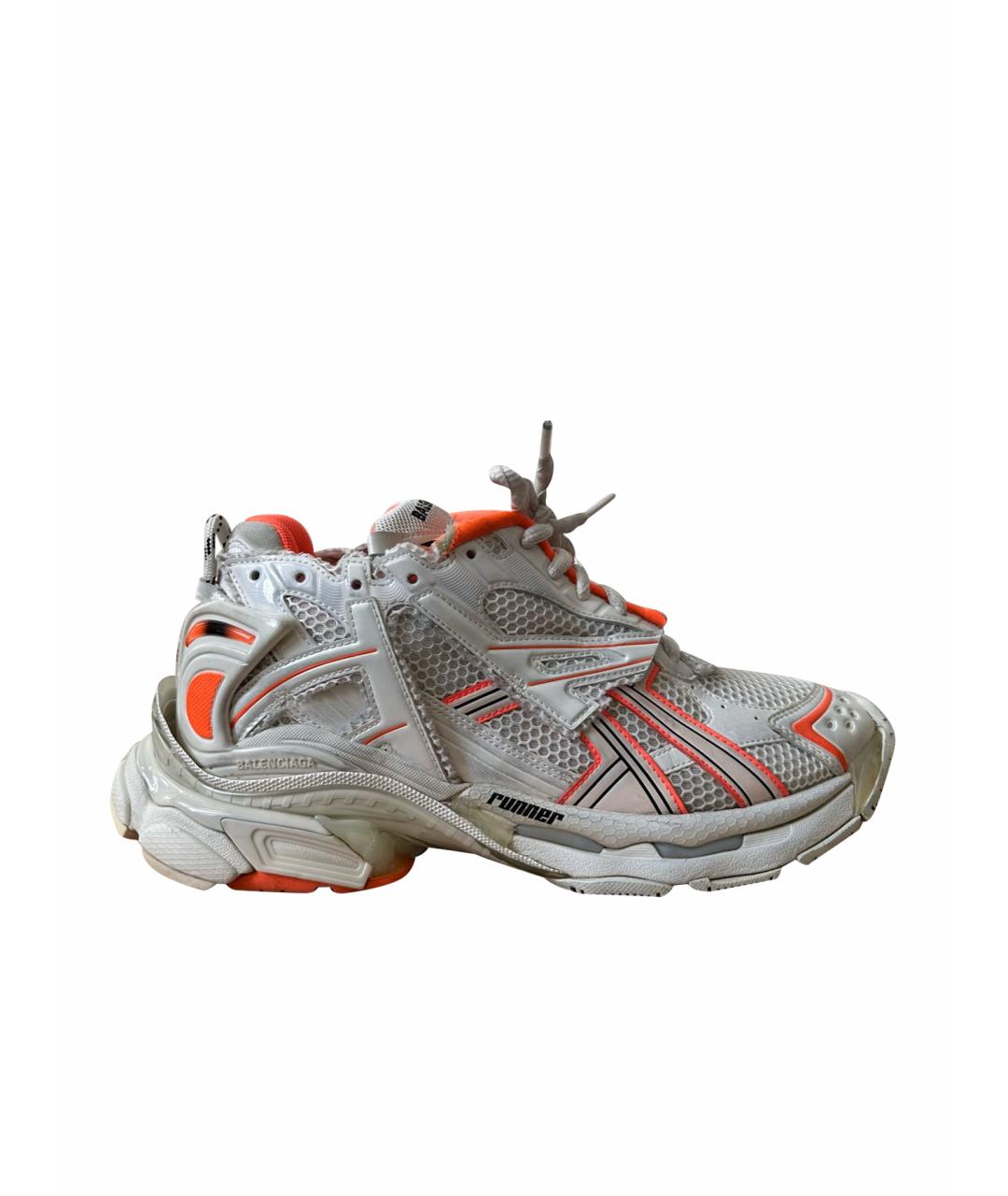 BALENCIAGA Белые синтетические низкие кроссовки / кеды, фото 1